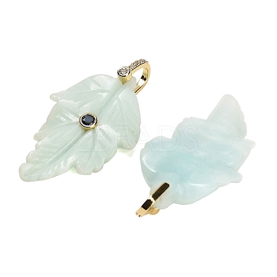Natural Flower Amazonite Pendants G-K372-06G-A01-1