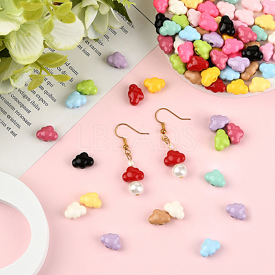 84Pcs 14 Colors Baking Paint Opaque Acrylic Beads FIND-SC0020-83-1