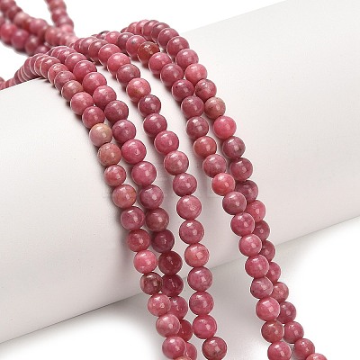 Natural Rhodonite Beads Strands G-F820-K06-4mm-1