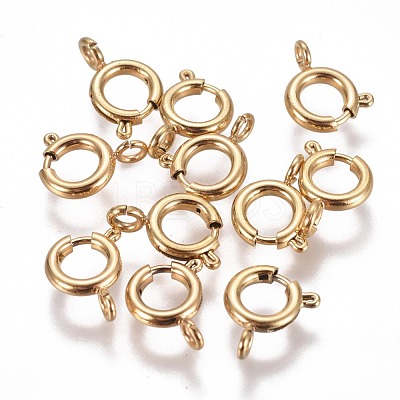 Ion Plating(IP) 304 Stainless Steel Spring Ring Clasps STAS-F224-02G-C-1