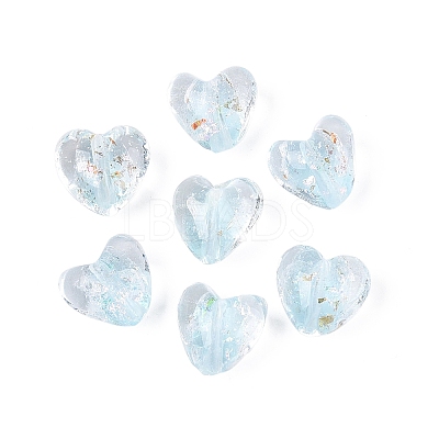 Handmade Foil Glass Beads FOIL-N029-09F-1