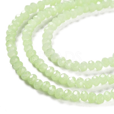 Baking Paint Imitation Jade Glass Bead Strands DGLA-A034-J4MM-A21-1