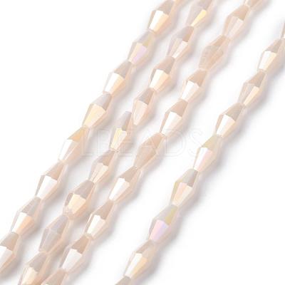 Opaque Glass Beads Strands GLAA-P001-04A-04-1