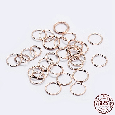 925 Sterling Silver Open Jump Rings STER-F036-02RG-1x6mm-1