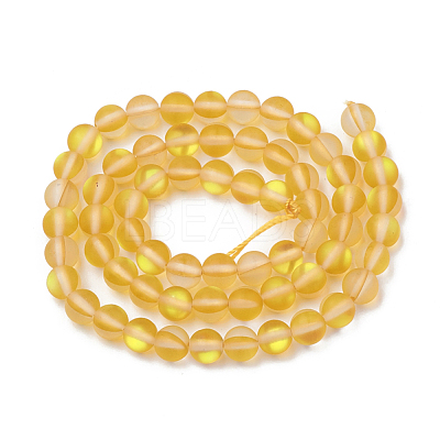 Synthetic Moonstone Beads Strands G-R375-8mm-A07-1