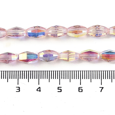 Electroplate Glass Beads Strands GLAA-Q101-03A-AB01-1