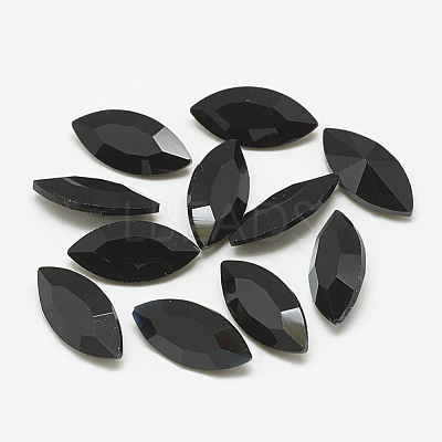Pointed Back Glass Rhinestone Cabochons RGLA-T083-7x15mm-02-1