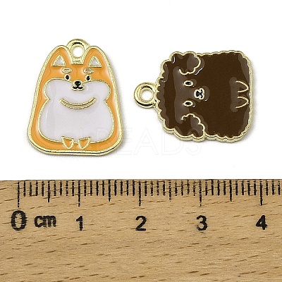 Alloy Enamel Pendants X-FIND-I064-04G-02-1