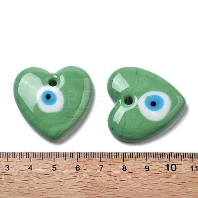 Handmade Evil Eye Lampwork Pendants LAMP-F035-11G-1