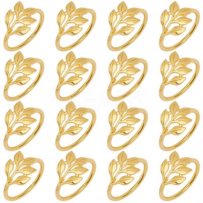 16Pcs Christmas Theme Alloy Napkin Rings AJEW-GF0013-16G-1