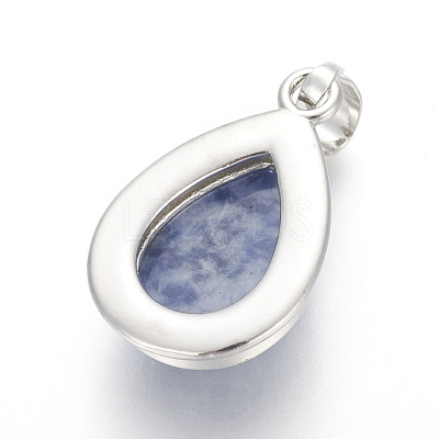 Natural Blue Spot Jasper Pendants G-L512-C13-1