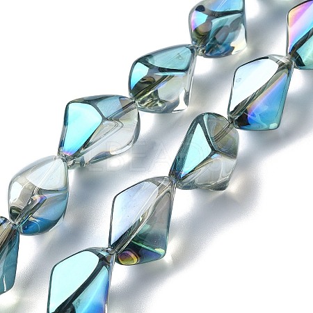 Electroplate Transparent Glass Beads Strands EGLA-E060-01A-FR05-1