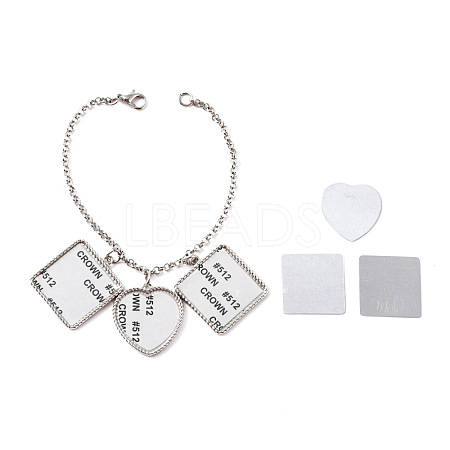 Sublimation Blank Bracelet Making DIY-WH0325-95P-1