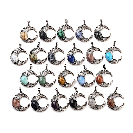 Natural & Synthetic Gemstone Pendants G-L602-01R-1