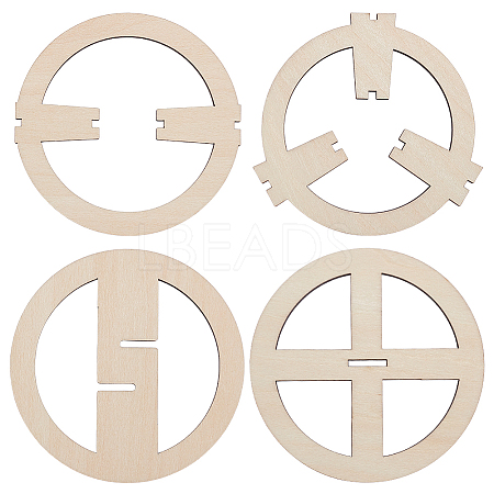 2 Sets Plywood Candle Wick Holders AJEW-BC0007-87B-1