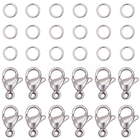 304 Stainless Steel Lobster Claw Clasps STAS-PH0019-51P-1