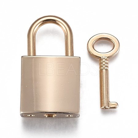 Rectangle Alloy Padlock Mini Lock with Key PALLOY-H191-02G-1