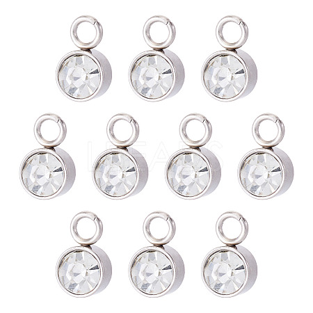 10Pcs Glass Rhinestone Charms STAS-TA0003-26F-1