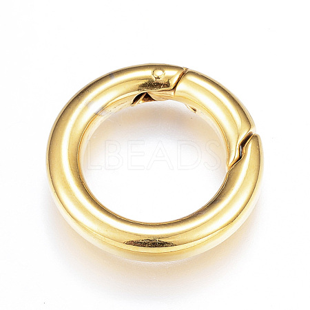 PVD Vacuum Plating 201 Stainless Steel Spring Gate Rings X-STAS-G104-04G-1