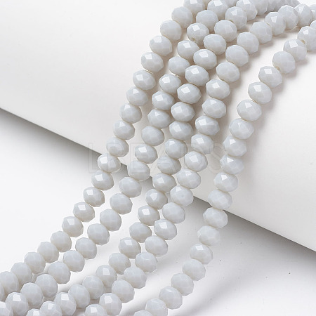 Opaque Solid Color Glass Beads Strands EGLA-A034-P6mm-D15-1