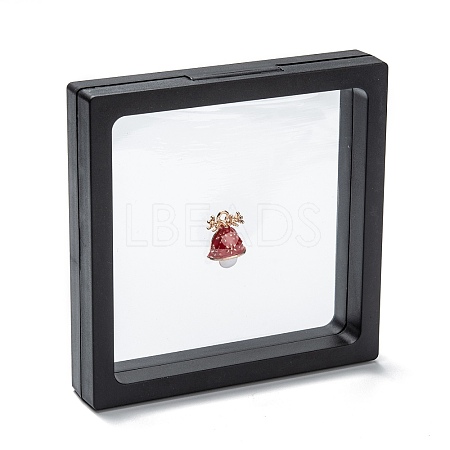 Square Transparent PE Thin Film Suspension Jewelry Display Box CON-D009-01C-03-1