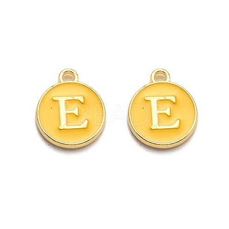 Golden Plated Alloy Enamel Charms ENAM-Q437-13E-1