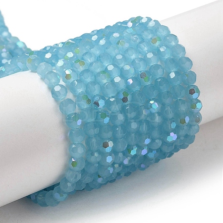 Imitation Jade Glass Beads Strands EGLA-A035-J4mm-L04-1