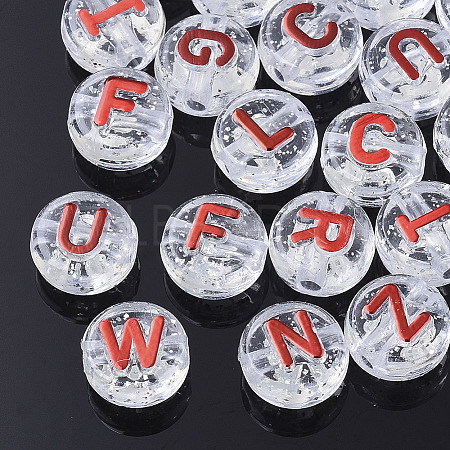 Plating Transparent Acrylic Beads X-MACR-T032-03D-1