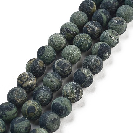 Natural Kambaba Jasper Beads Strands G-F520-53-12mm-1