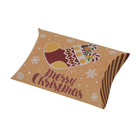 Christmas Theme Cardboard Candy Pillow Boxes CON-G017-02D-1