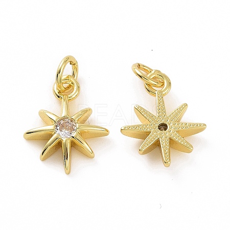 Brass Cubic Zirconia Charms KK-E068-VF039-1