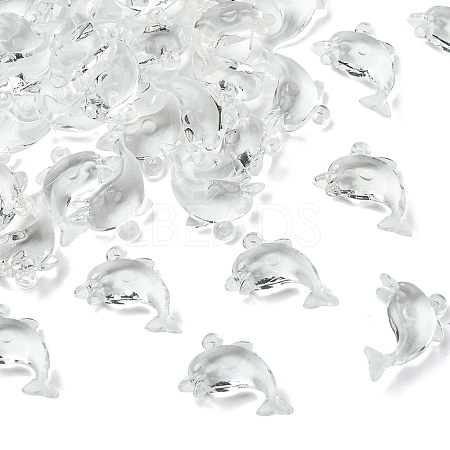 50Pcs Transparent Acrylic Pendants MACR-YW0004-34A-1