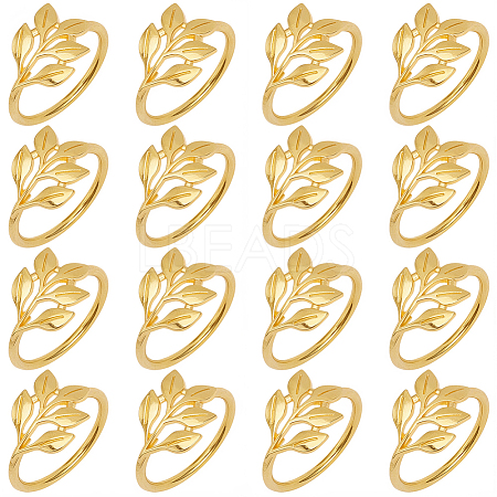 16Pcs Christmas Theme Alloy Napkin Rings AJEW-GF0013-16G-1