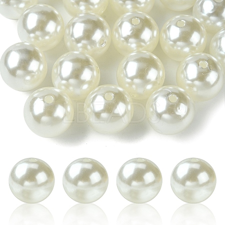 ABS Plastic Imitation Pearl Round Beads MACR-YW0002-18mm-82-1