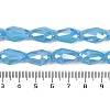 Opaque Solid Color Electroplate Glass Beads Strands EGLA-N013-P8mm-B10-4