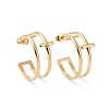 Ion Plating(IP) 304 Stainless Steel Double Cross Stud Earrings EJEW-G326-05G-1