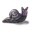 Natural Amethyst Carved Healing Snail Figurines G-K342-02A-2