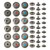 18Sets 9 Styles Brass Snap Buttons FIND-SW0001-33-3