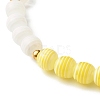 Flower Brass Beaded Bracelet for Girl Women BJEW-JB06781-5