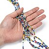Handmade Millefiori Glass Round Beads Strands LK-R004-91-4