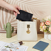 2Pcs 2 Colors Litchi Print PU Leather Zip Pouches ABAG-CP0001-08A-3