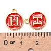 Golden Plated Alloy Enamel Charms ENAM-S118-03H-3