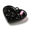 Spray Painted Alloy Pendants PALLOY-Z015-03EB-2