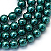 Baking Paint Pearlized Glass Pearl Round Bead Strands HY-Q003-10mm-79-1