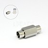Tarnish Resistant 304 Stainless Steel Magnetic Clasps with Glue-in Ends X-STAS-K006-08C-1