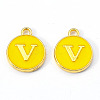 Golden Plated Alloy Enamel Charms LS-ENAM-S118-09V-2