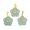 Natural Green Aventurine Carved Pendants G-A315-01G-09-1