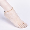 Electroplate Glass Beads Anklets AJEW-AN00279-05-5