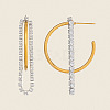 304 Stainless Steel Cubic Zirconia Stud Earrings for Women SD6201-1
