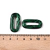 Synthetic Malachite Oval Pendants G-N342-105I-3